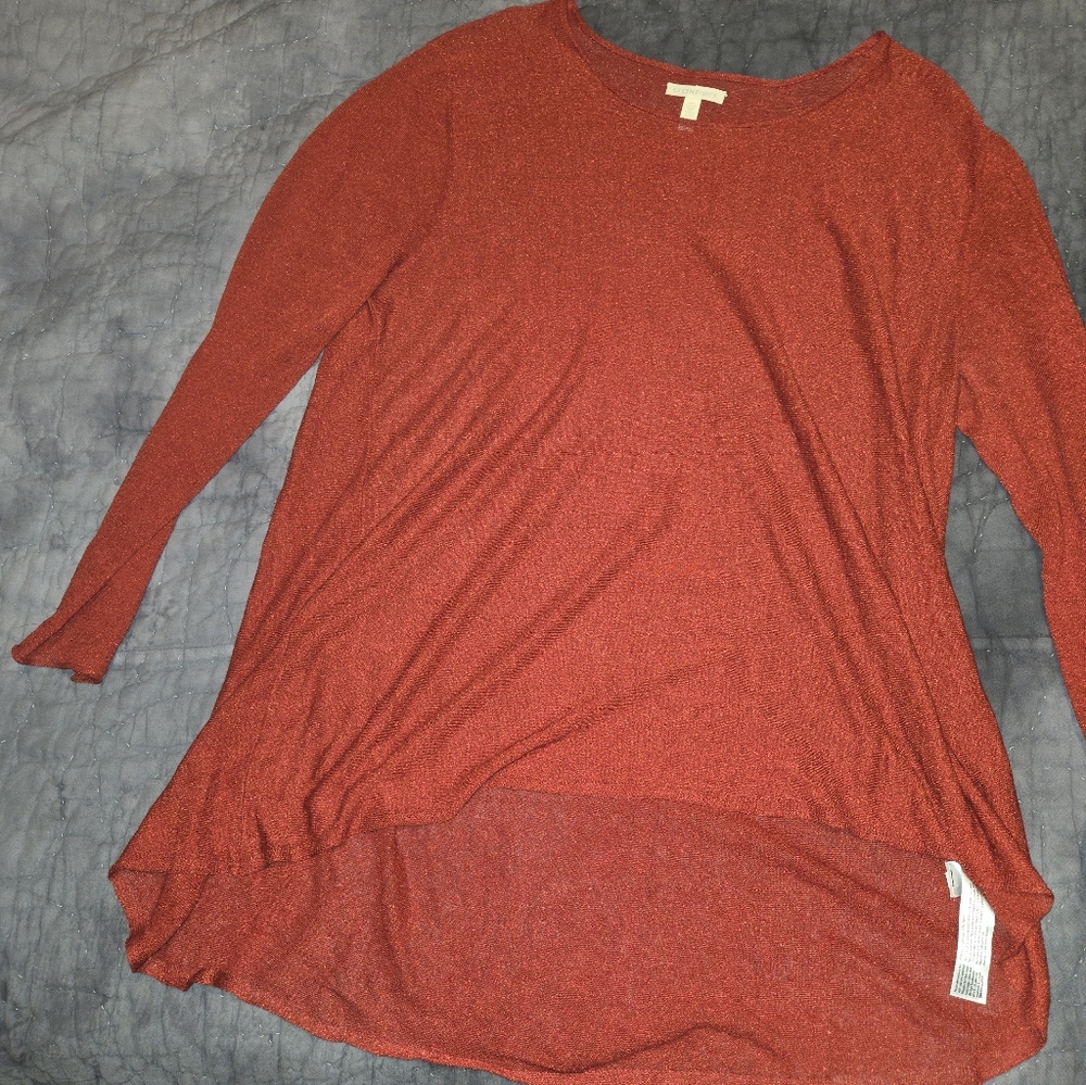Eileen Fisher Rust Long Sleeve Top